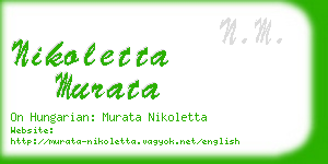 nikoletta murata business card